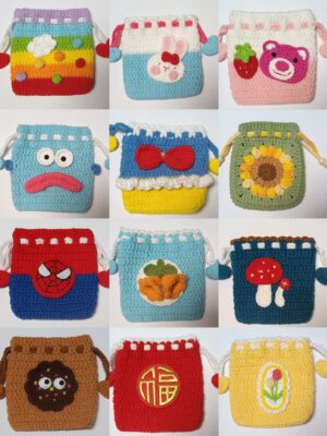 Crochet Drawstring Pouch
