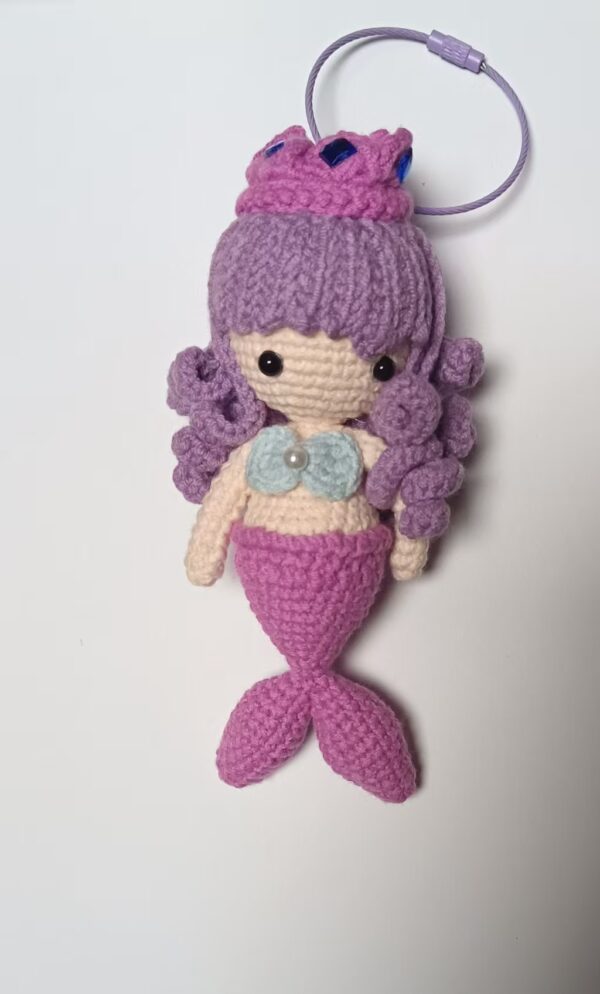 1 Crochet Mermaid Charm Doll