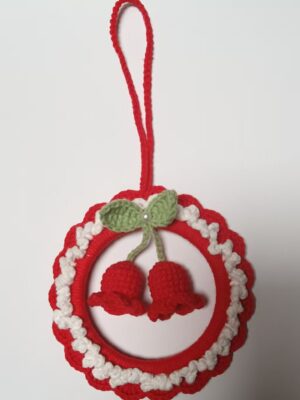 Crocheted Bluebell Flower Car Hanging