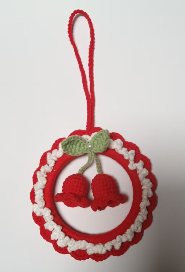 Crocheted Bluebell Flower Car Hanging