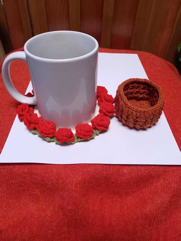 Crochet Rose Coaster