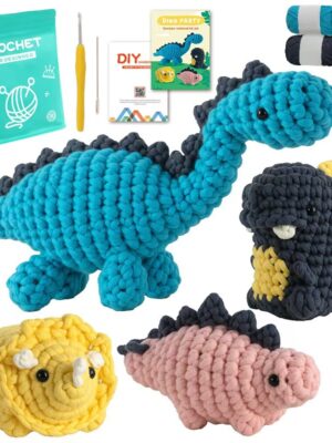 DIY Crochet Dinosaur Amigurumi Kit