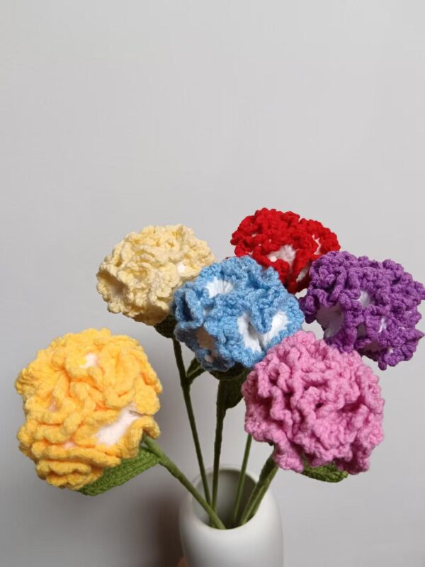 Hand-Crocheted Carnations