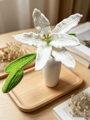 Hand-crocheted lily